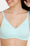 Zivame Beautiful Basics Double Layered Non Wired 3/4Th Coverage Backless Bra - Aruba Blue — thumbnail 6